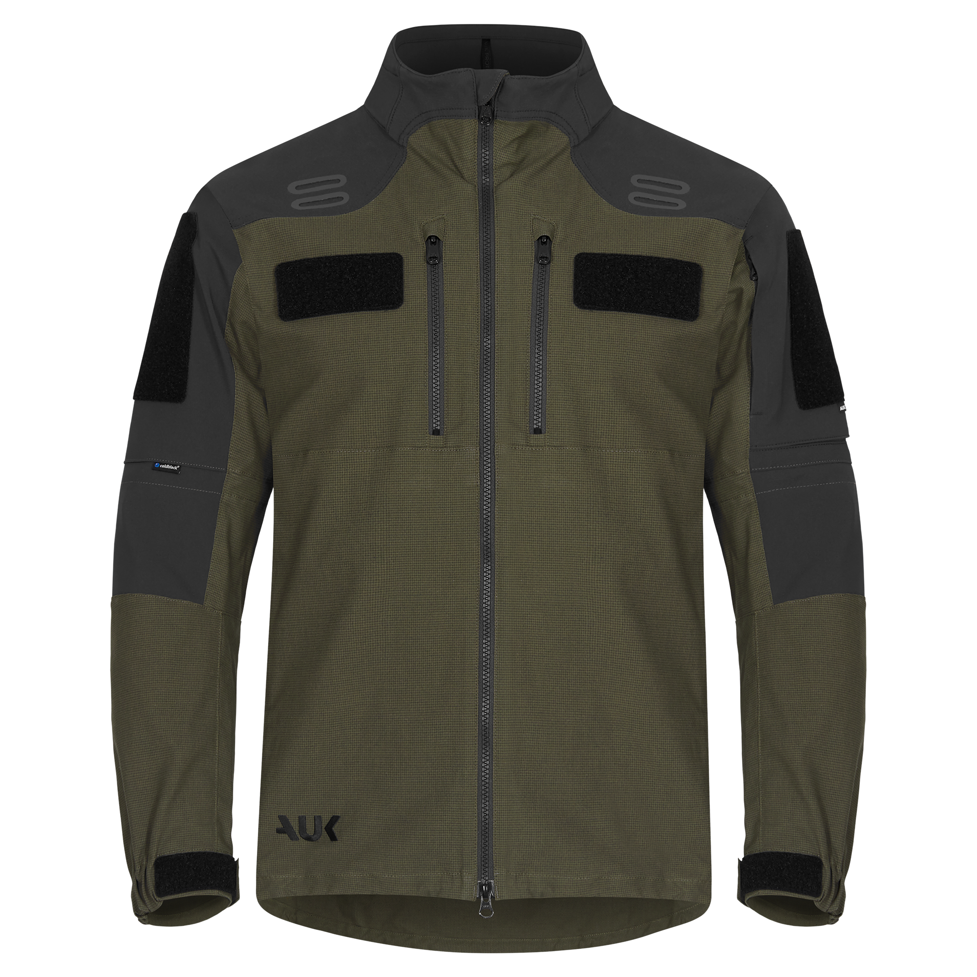 AT-DIRTY/FLAMES FLEECE JACKET (OLIVE) 【公式通販】